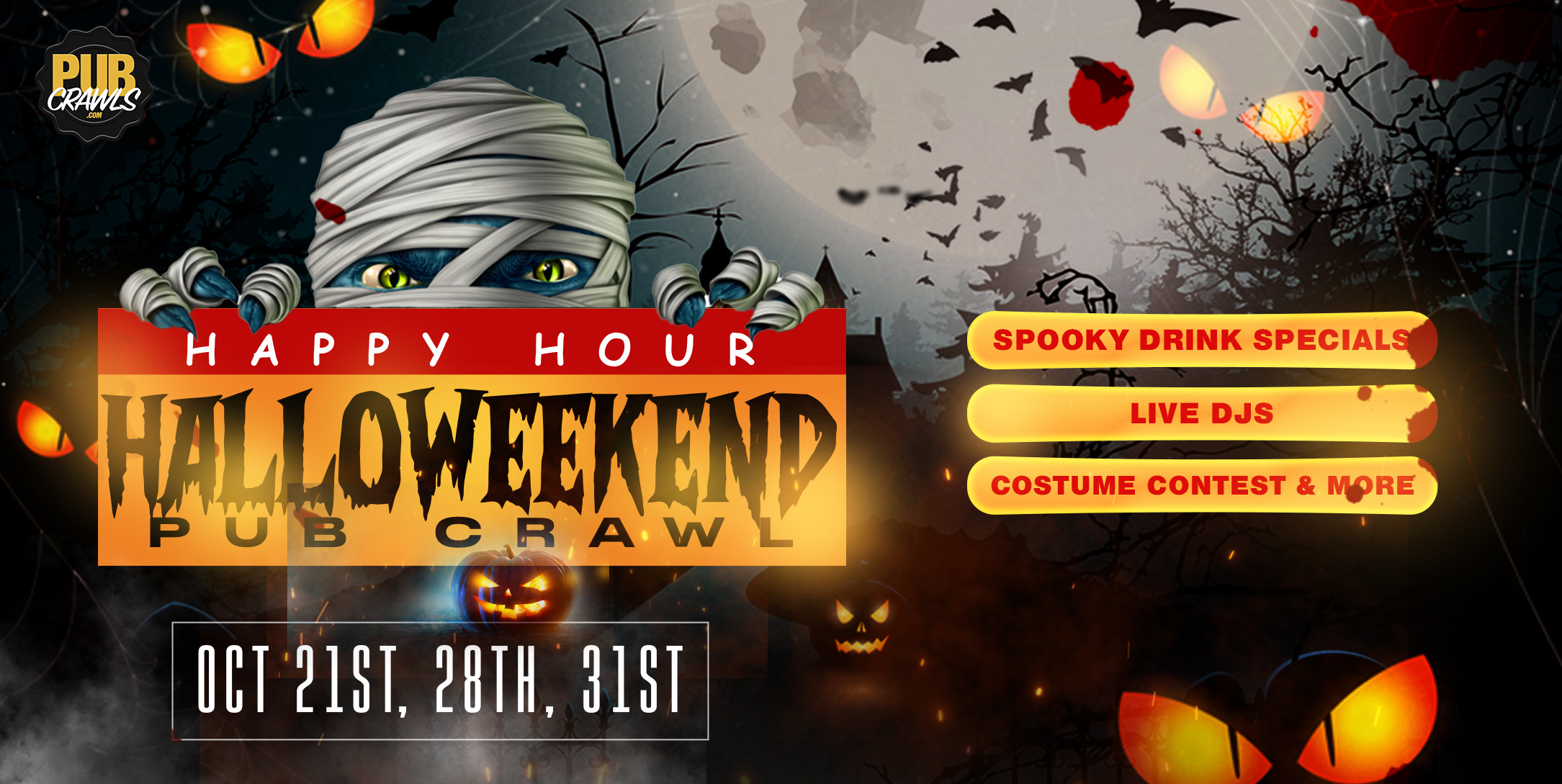 Colorado Springs Happy Hour Halloween Weekend Bar Crawl