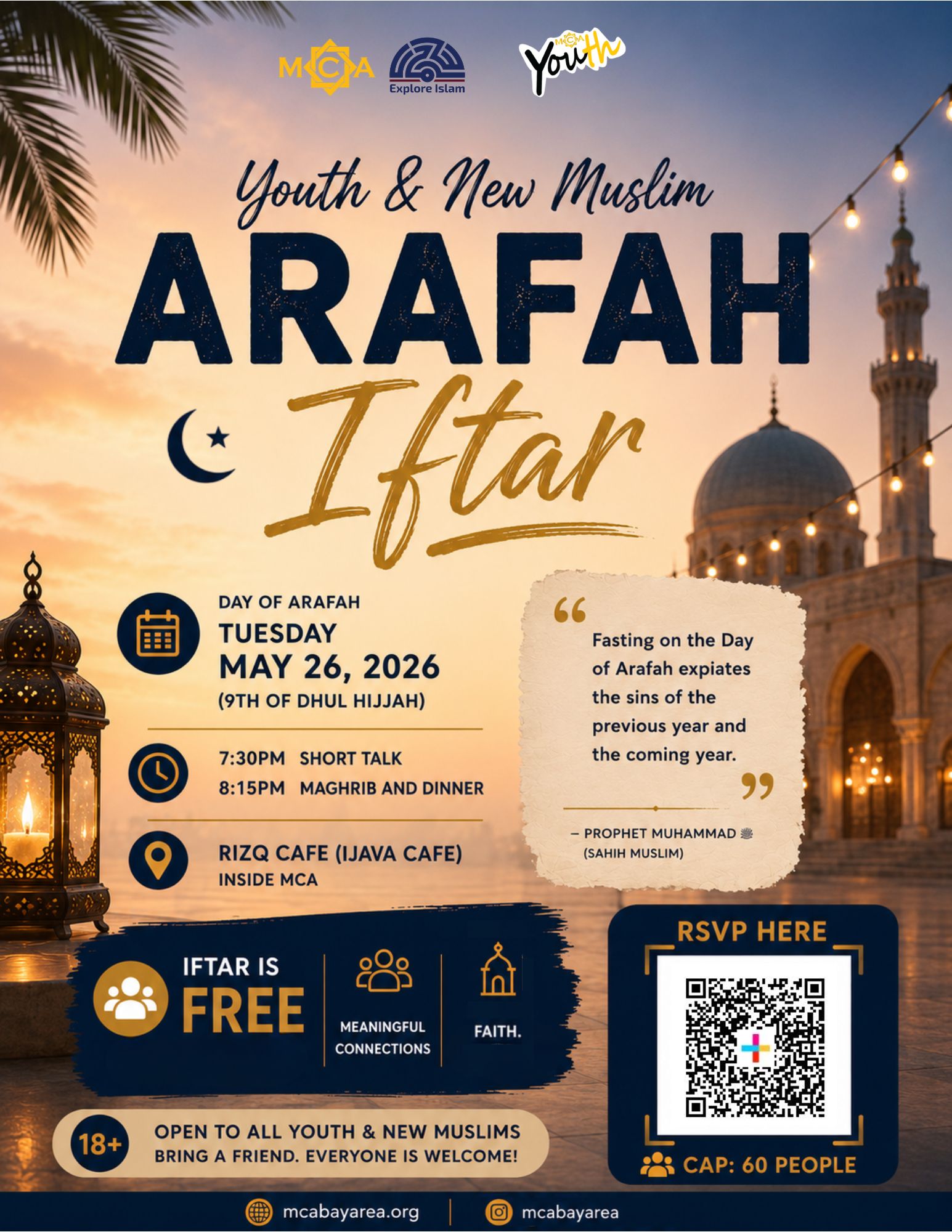 Youth and New Muslim Arafah Iftar